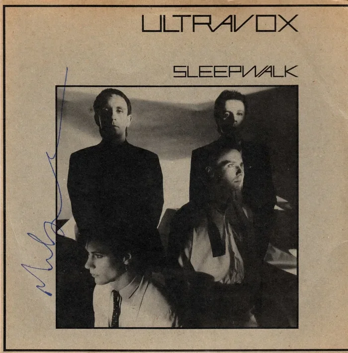 Ultravox Sleepwalk – Autographed by Midge Ure UK 7 ” vinyl
