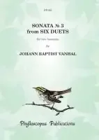 Vanhal (Wanhal), Johann Baptiste % Sonata 3 from “Six Duets” (performance scores) – 2BSN
