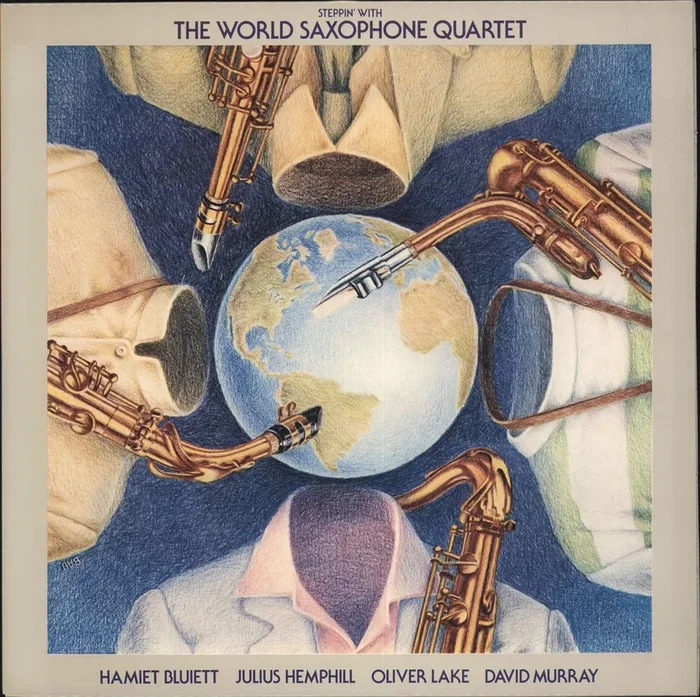 World Saxophone Quartet Steppin’ With The World Saxophone Quartet Italian Vinyl LP